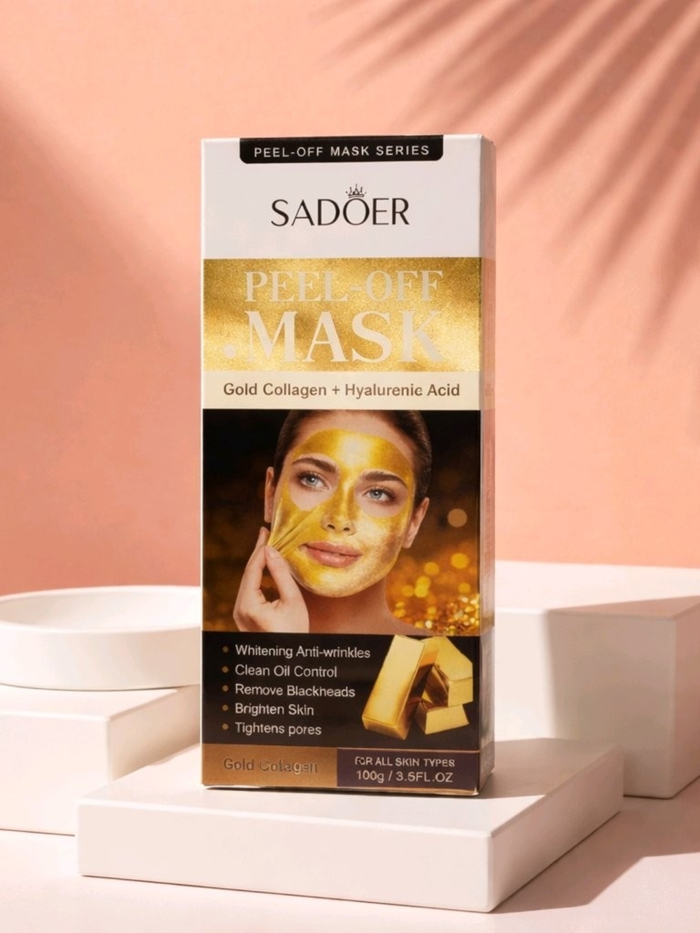 SADOER Gold Collagen Peel-Off Face Mask New Sealed 100g